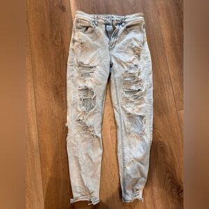 American eagle mom jeans size 2